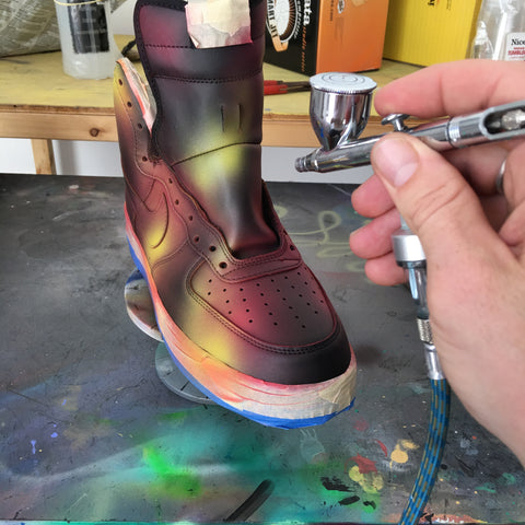 how to paint custom sneakers