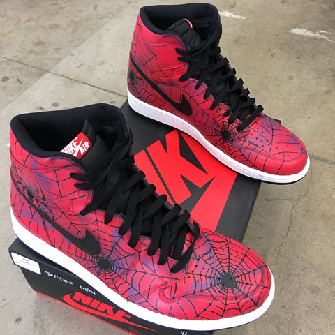 Spider-man Kicks Swingin in Style - Nike Jordans Retro 1 Hightops – B ...