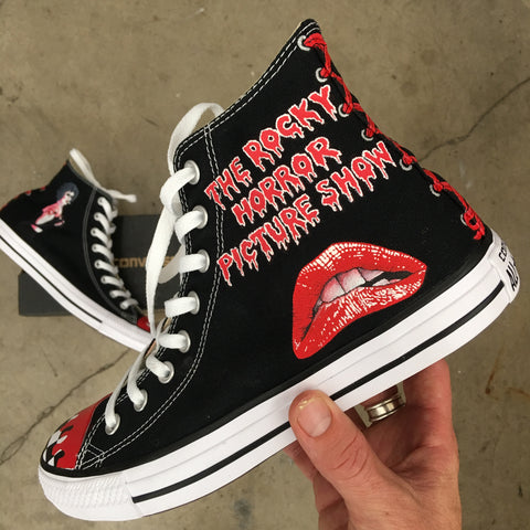 The Rocky Horror Picture Show Chucks -Custom Painted High Top Converse ...