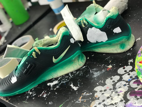 Custom Painted Incredible Hulk Shoes