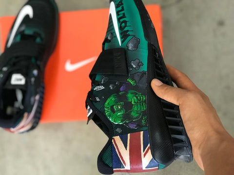 Custom Painted Incredible Hulk Shoes