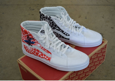 spiderman vans high tops