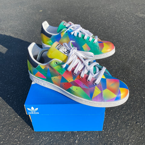Rainbow Prism Custom Adidas Stan Smith Shoes