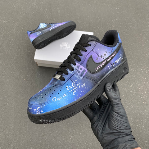 Custom Hand Painted Math Themed Air Force 1s