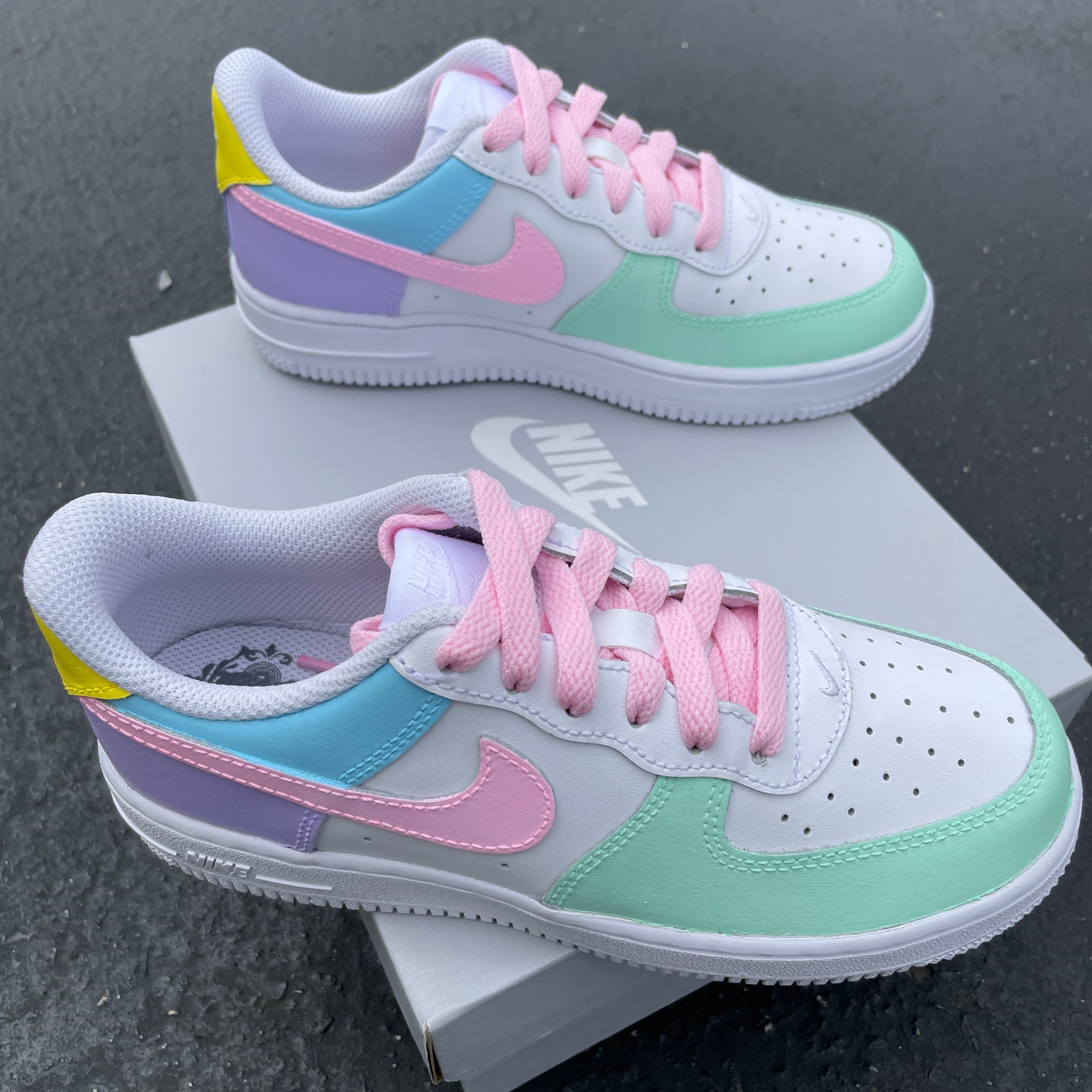 el último frutas Probablemente Nike Air Force 1 Sneakers - Custom Pastel Colors – B Street Shoes