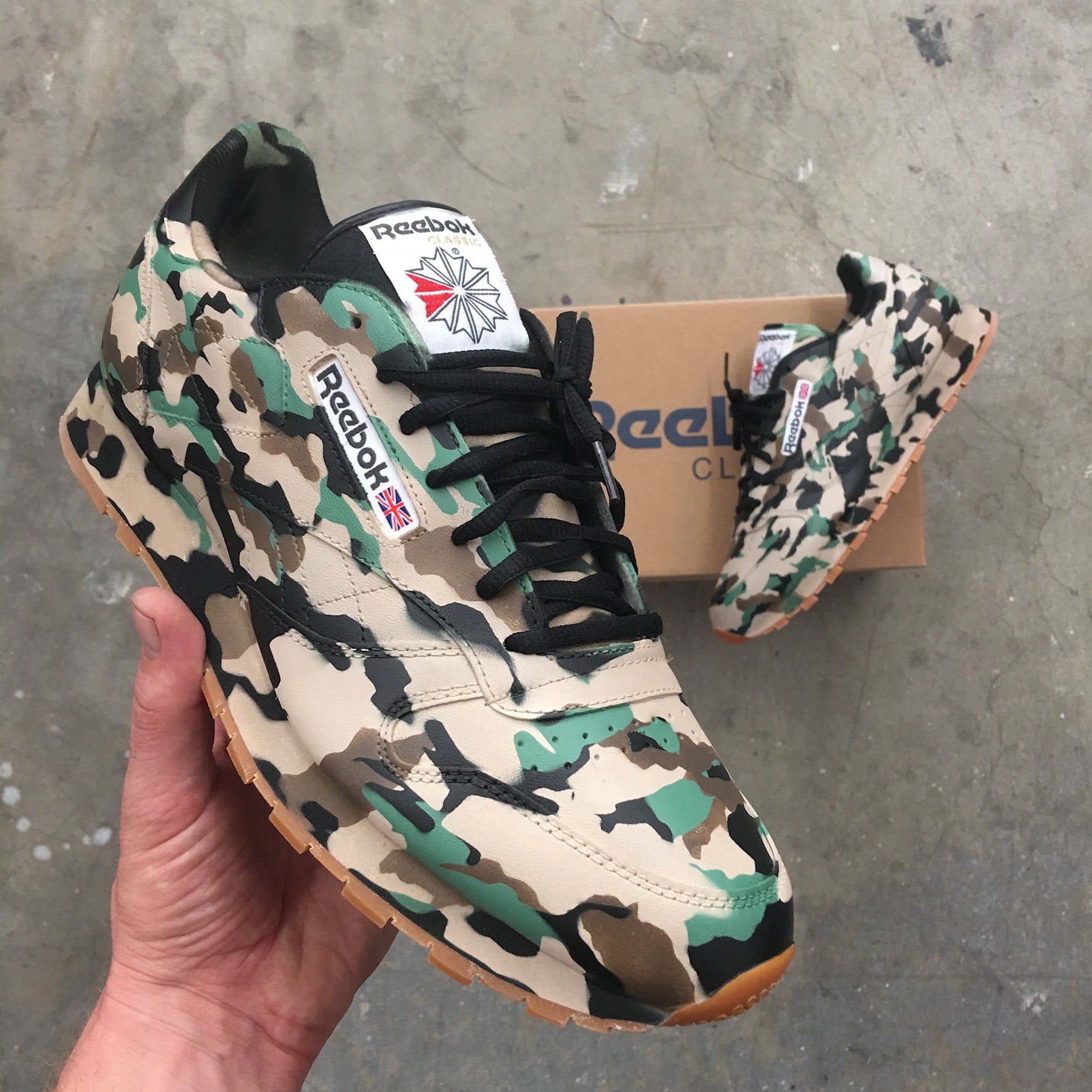 Custom Camouflage Reebok Classics B Street Shoes