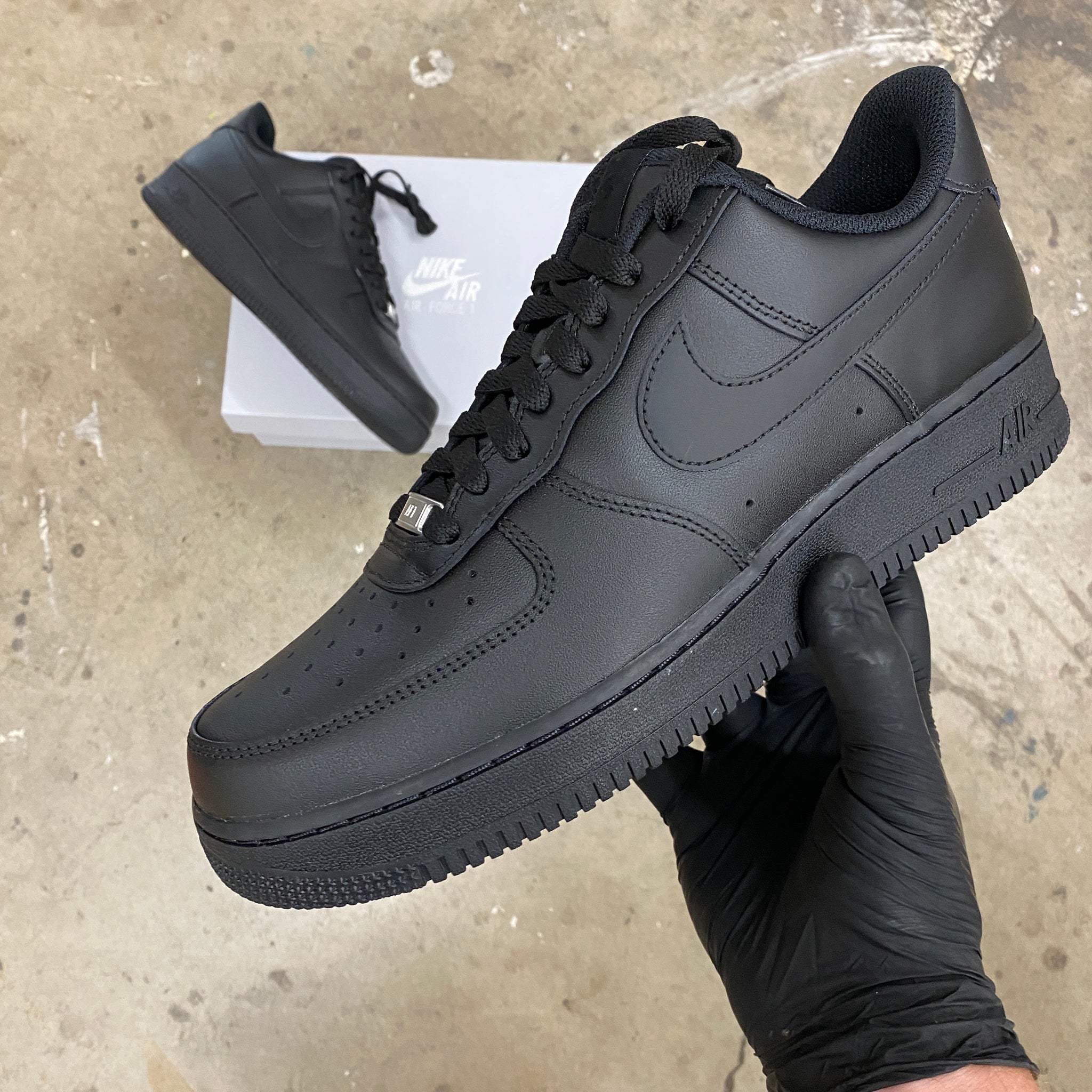 size 7 air force 1 black