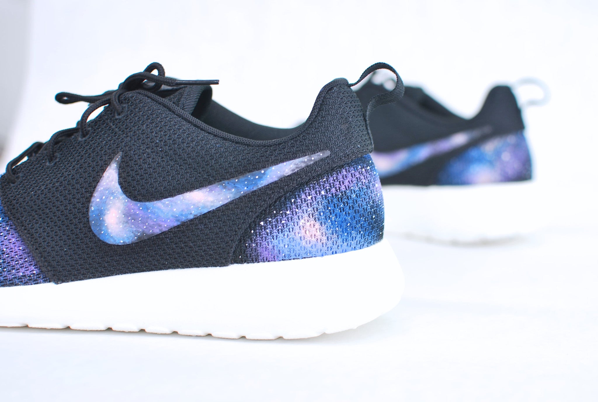 Custom Nike Roshe One Hand Painted Galaxy Sneakers – B Street Shoes