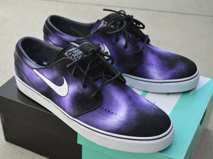 Custom Hand Painted Purple Smoke Nike 