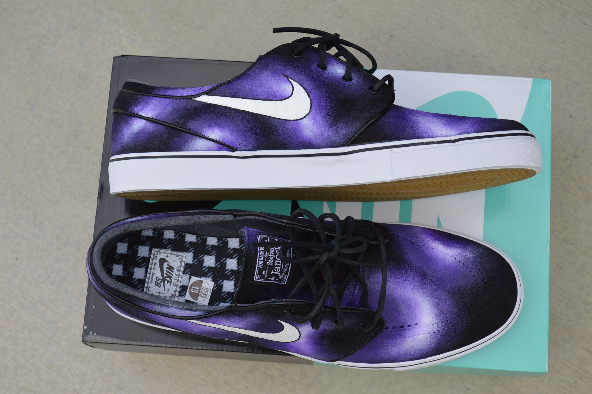 Hand Painted Purple Smoke Nike SB Stefan Janoski Shoes – B Street