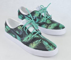 Sea Foam & Gold Tropical Floral Nike SB Janoski - Custom – Street