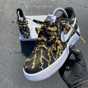 nike air force 1 black marble