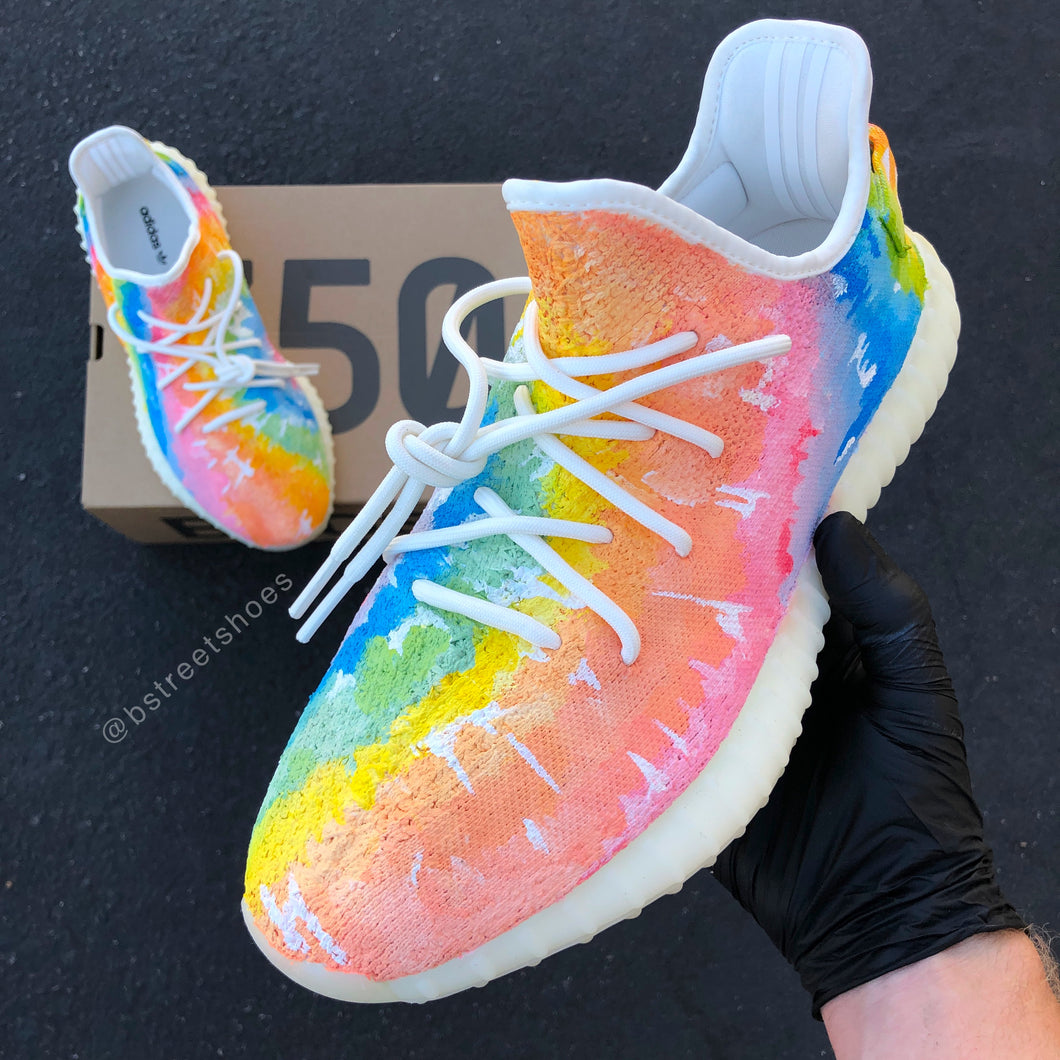 rainbow tie dye adidas shoes