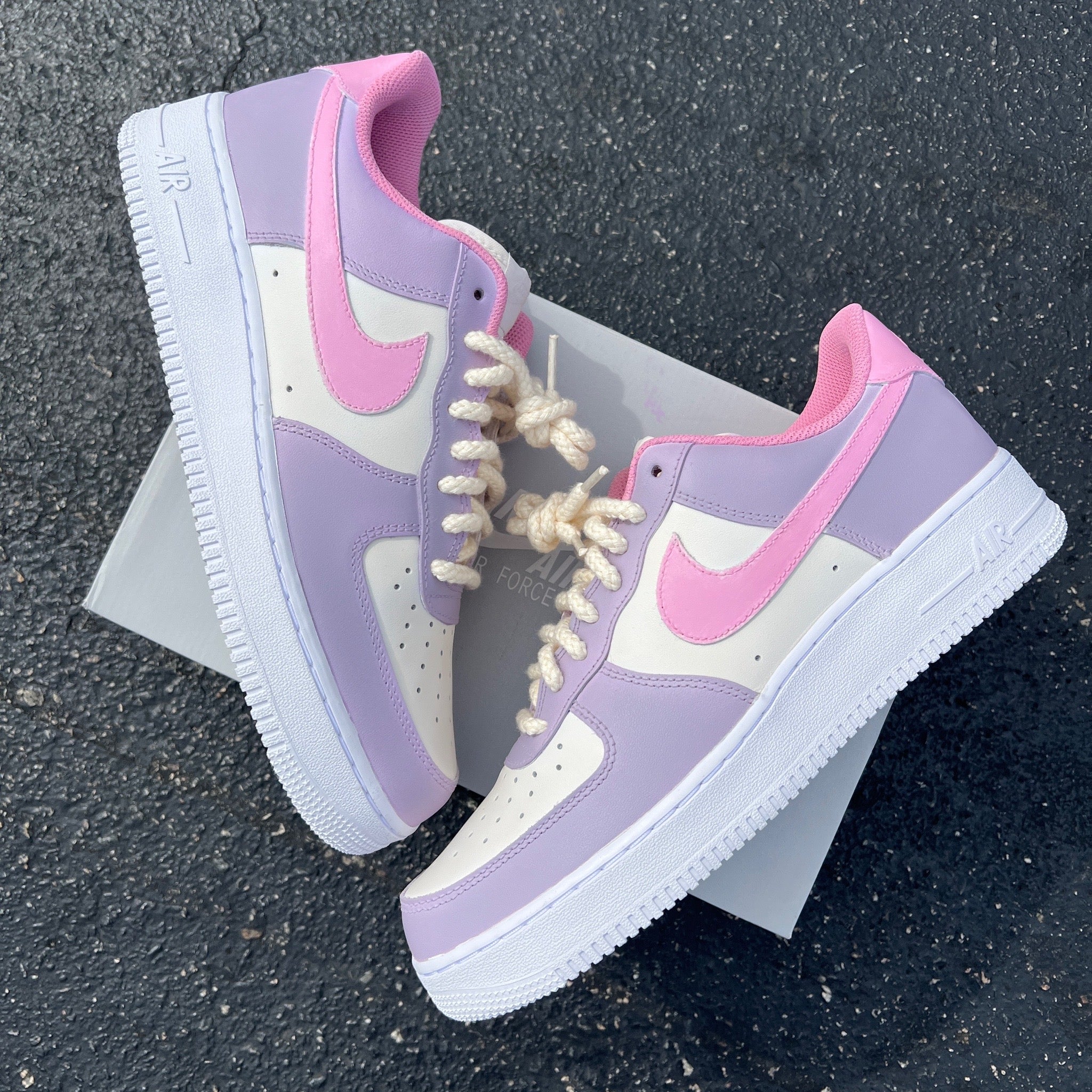 Verknald hybride Het pad Custom Painted Nike Air Force 1 Sneakers - Light Colors – B Street Shoes