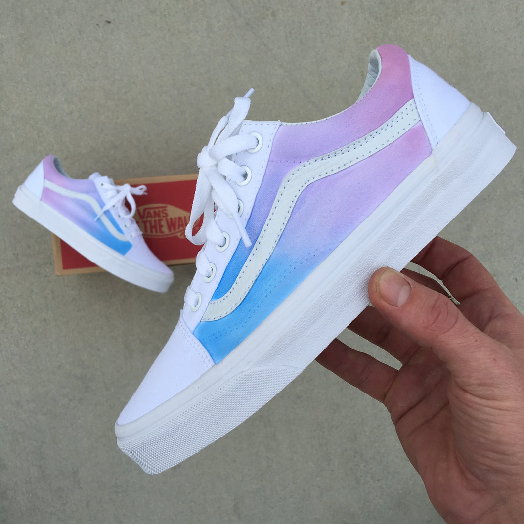 pink purple blue vans