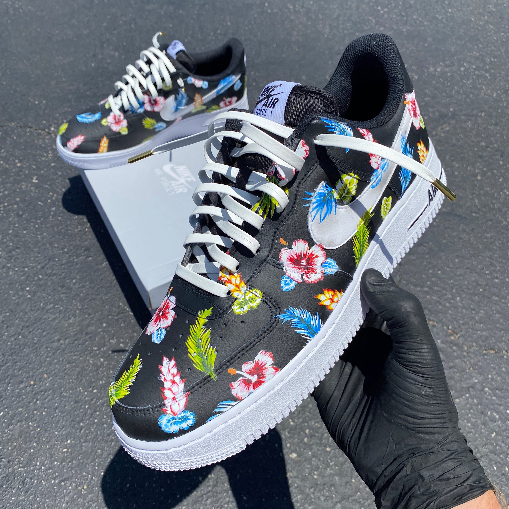 nike floral design shoes