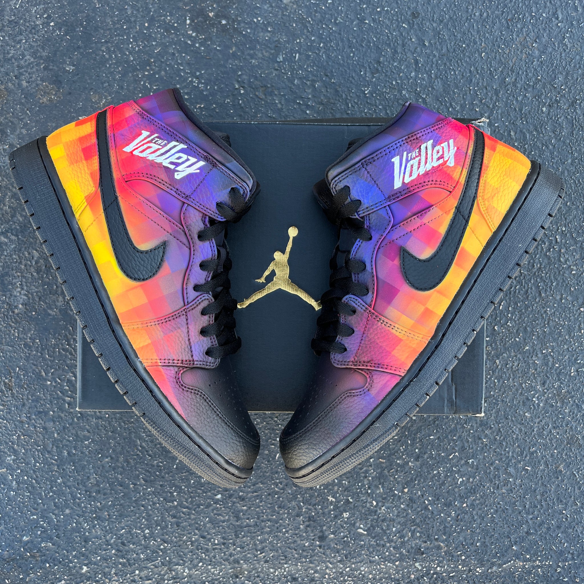 custom painted air jordan 1 mid sneakers