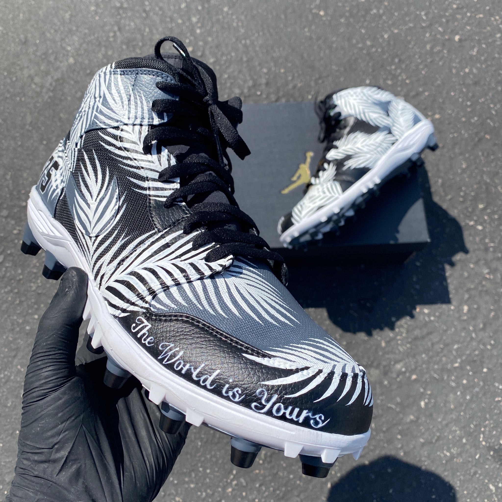 custom jordan football cleats