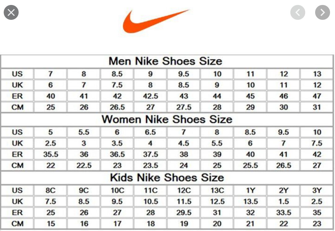 6 5 какой размер. Nike Size Chart обувь. Uk 5 размер обуви Nike. 8.5 Us Nike размер. 9 5 Us размер Nike.