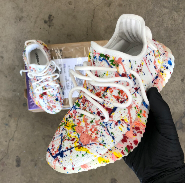 adidas rainbow splatter shoes