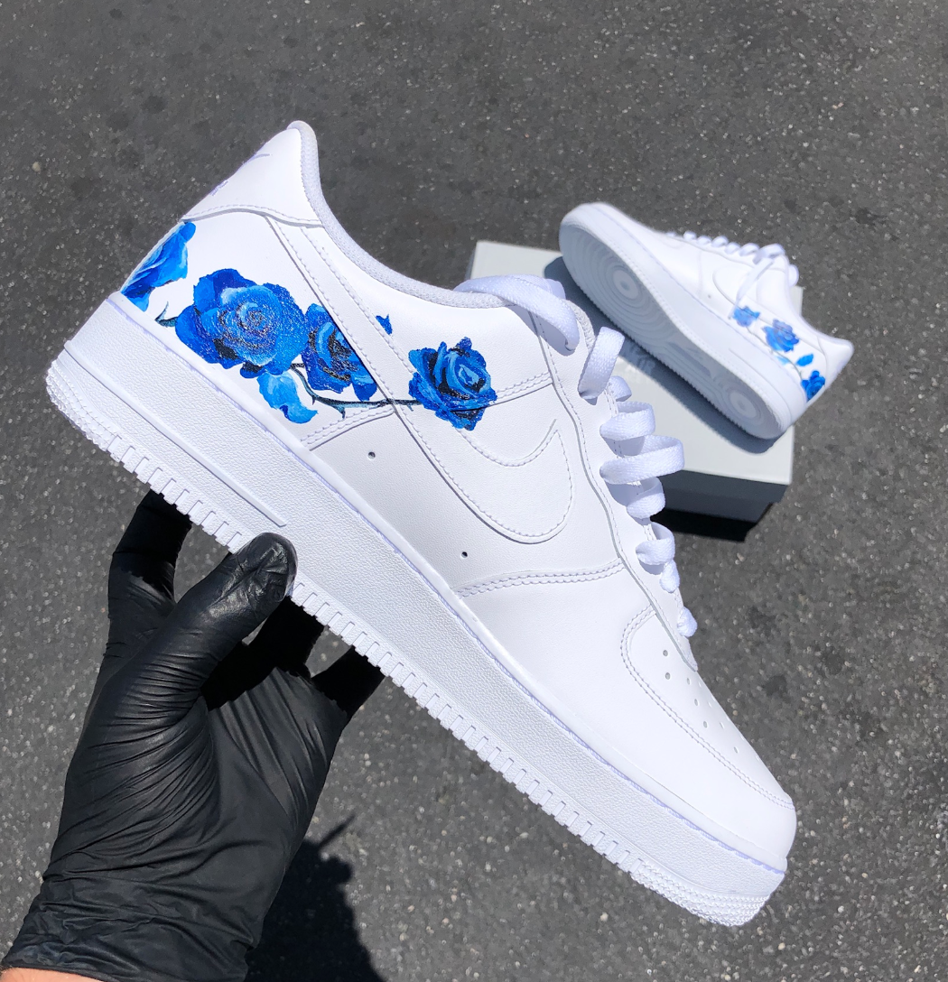 delicate-blue-rose-design-nike-air-force-1-b-street-shoes