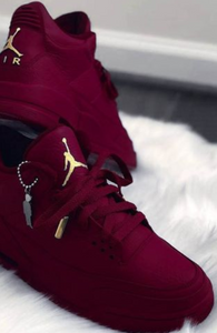 burgundy retro jordans