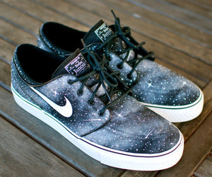 Custom Hand Painted Twilight and White Galaxy Nike – B Street Shoes