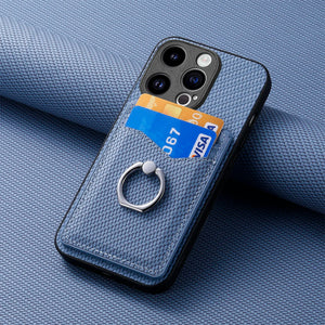 Ring Kickstand Card Slot Wallet Phone Case For iPhone - AF Case - Phone Case Kickstand