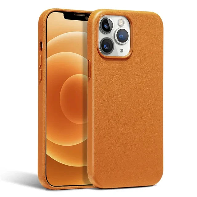 Luxury Leather For Magsafe Magnetic With Animation Charging Phone Cases Accessories Case For iPhone