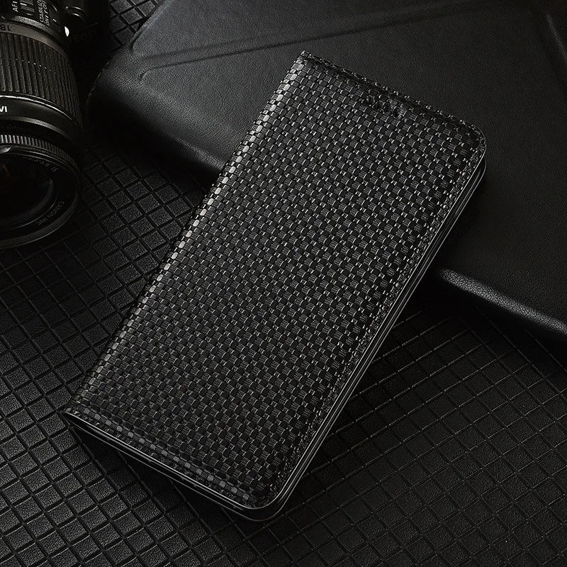 Business Genuine Leather Wallet Flip Protective Shell Phone Case For iPhone