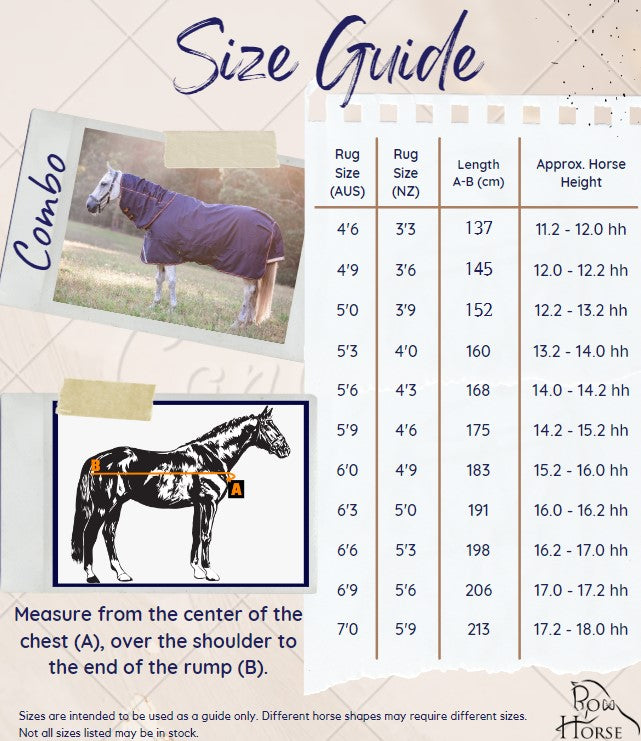 Detail Size and Fitting Guidance for Your Horse Rugs