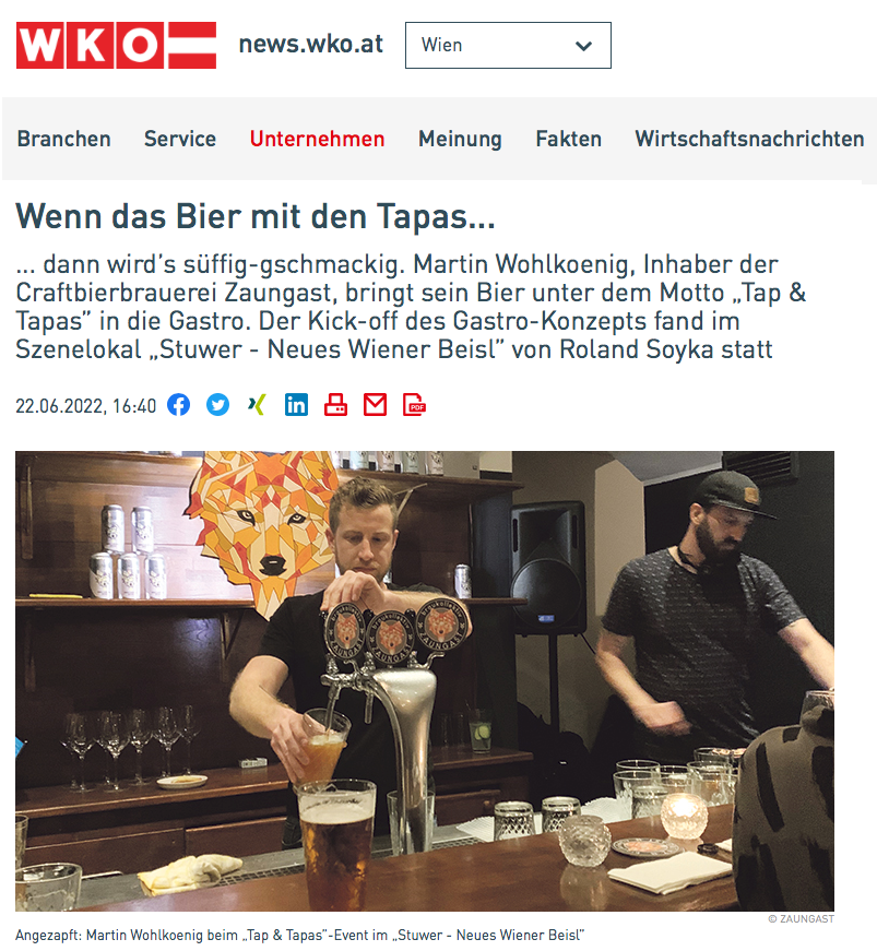 WKO Wien Zaungast Craft Bier Stuwer Tap & Tapas Ulfersson DJ
