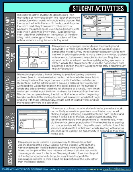 Those Shoes activities and lesson plan ideas – Clutter Free Classroom Store