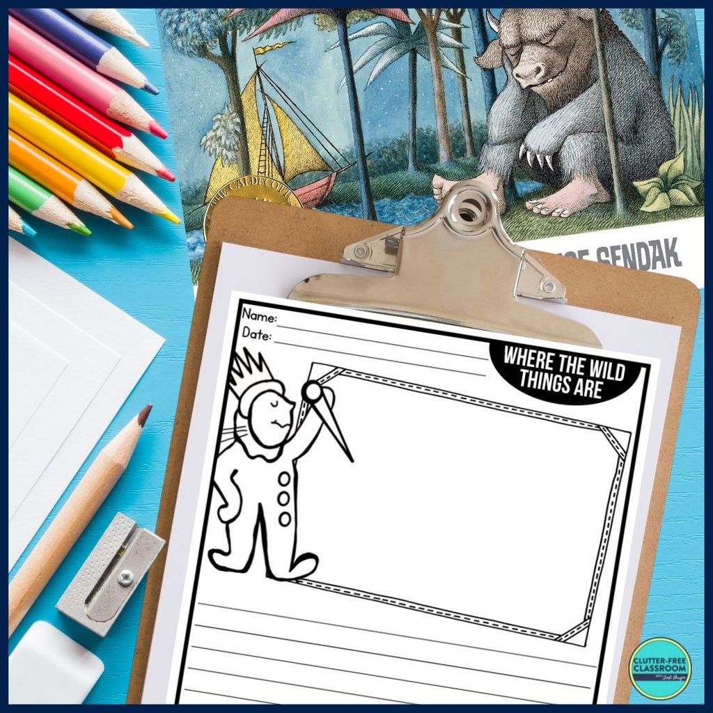where the wild things are activities worksheets lesson plan ideas clutter free classroom store