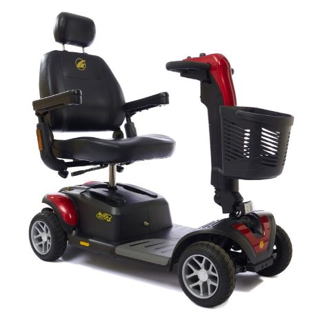 Golden Technologies Buzzaround LX mobility scooter in red.