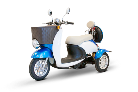 E-Wheels EW-11 mobility scooter in blue.