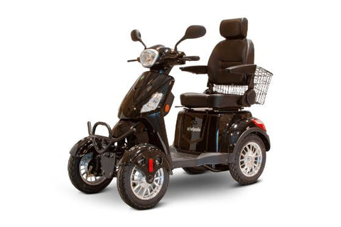 EWheels EW-46 mobility scooter in black.