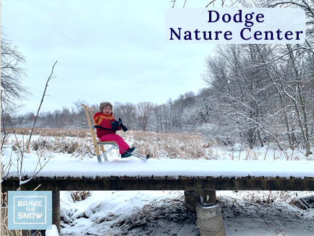 Kicksledding at Dodge Nature Center in Mendota Heights, Minnesota