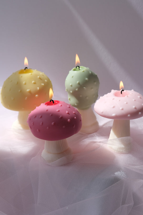 Mushroom Candle  Pillar – A Pleasant Thought