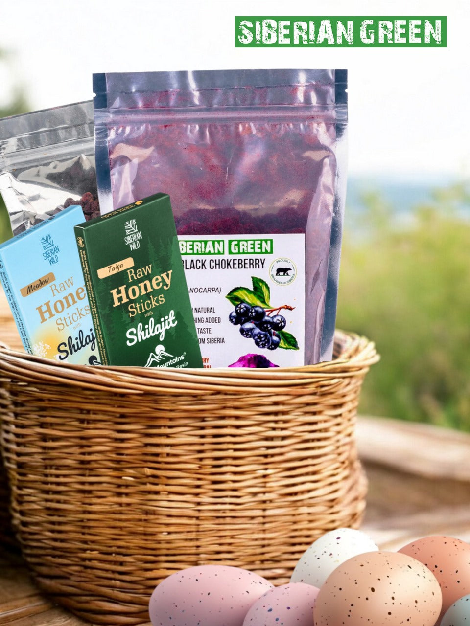 Honey sticks and tea from Altai Mountains