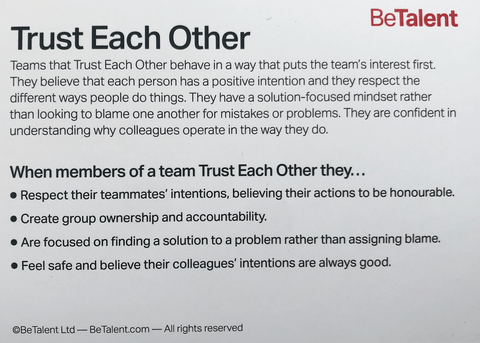 Trust Each Other Psychological Safety Card