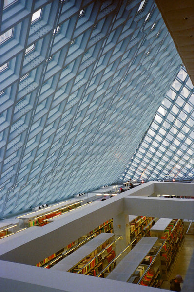 Photograph of library glass ceiling