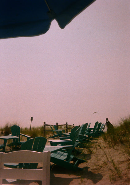 Photograph of beach chairs