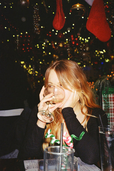 Photograph of someone drinking