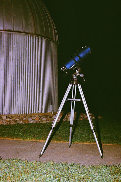 Photograph taken with a Konica Autoreflex TC of a telescope