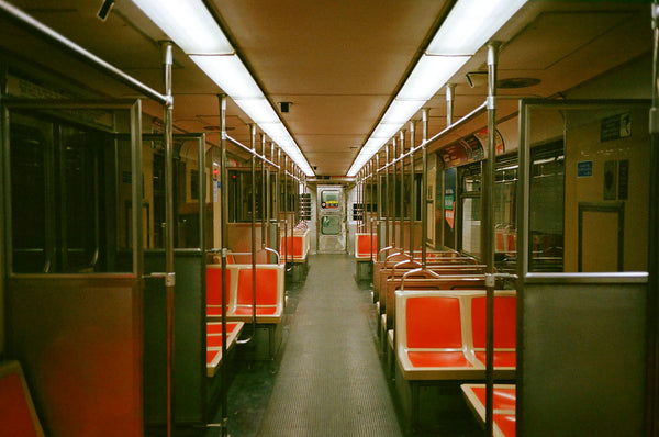 Photograph of empty subway on the Philadelphia Broad Street Line 