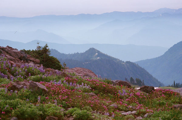 Photograph of a mountainous landscape