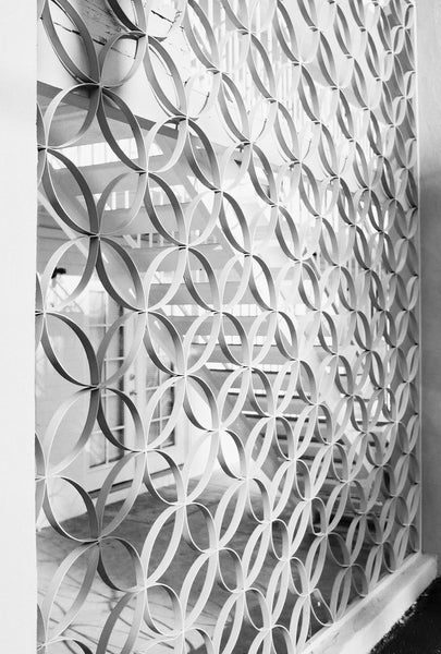 Photograph of patterned fence