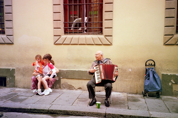 Photograph of people on the street