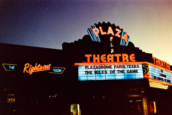 Photograph of a theatre marquee